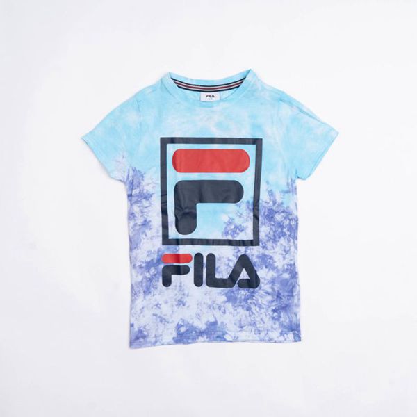 Fila Stacker Boy's T-Shirts - Turquoise,NZ 719-1345